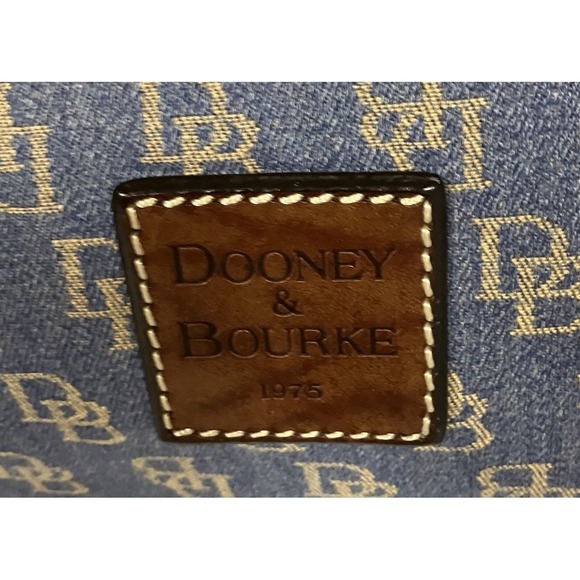 DOONEY & BOURKE Vintage Y2K Denim  East West Slouch Logo Shoulder Bag - Picture 2 of 10